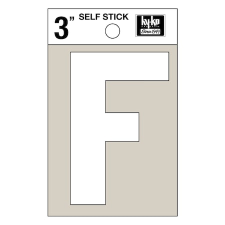 Hy-Ko 3In White Vinyl Letter F, 10PK A30516